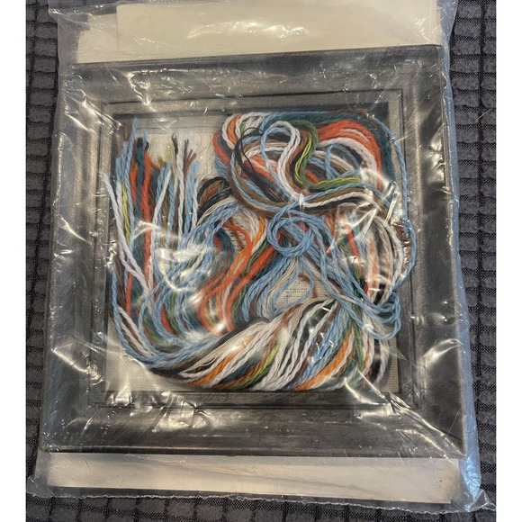 Vogart Crafts "Window Scene” Mini Picture Kit 4”x 4” Crossstitch/Crewel 1046L - Picture 2 of 2